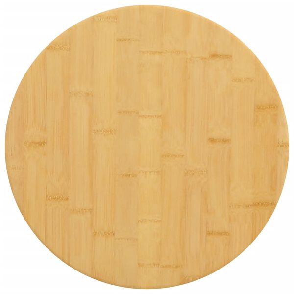 vidaXL Blat do stołu, Ø50x4 cm, bambusowy