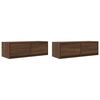 vidaXL Szafki RTV 2 szt. Brązowy dąb 80x31x25,5 cm Drewno klejone
