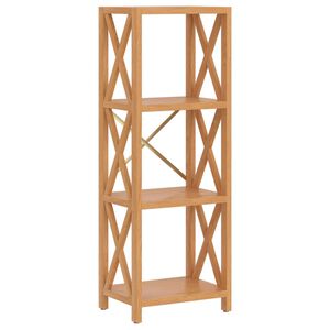 vidaXL Regał z 4 p&oacute;łkami, 40x30x112 cm, lite drewno dębowe