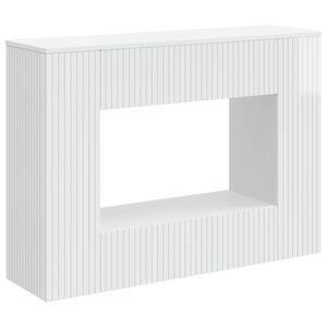 vidaXL Konsola Paski Biały Wysoki Połysk 101 x 29 x 74 cm