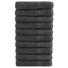 vidaXL Ręczniki premium, SOLUND, 10 szt., antracytowe, 80x200 cm, 600 g/m&sup2;