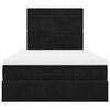 vidaXL Rama ł&oacute;żka otomana z materacami, czarna, 120x200 cm, aksamit