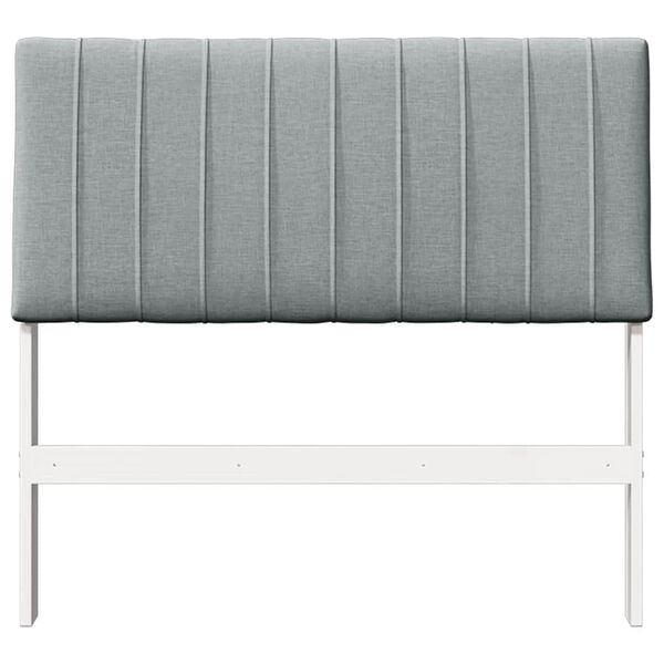 vidaXL Tapicerowane wezgłowie Jasnoszary 100 cm Lite drewno sosnowe