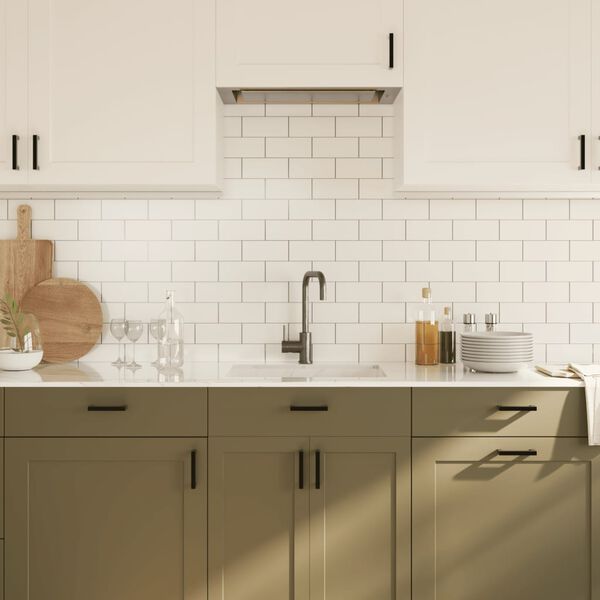 vidaXL Uchwyty do szafek, 20 szt., czarne, 96 mm, stal nierdzewna