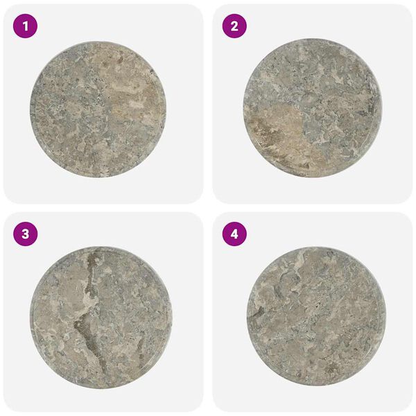 vidaXL Blat do stołu, szary, &Oslash;40 x 2,5 cm, marmur