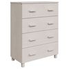 vidaXL Komoda HAMAR, biała, 79x40x103,5 cm, lite drewno sosnowe