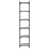 vidaXL 6-poziomowy regał na książki, szary dąb sonoma, 40x30x188 cm