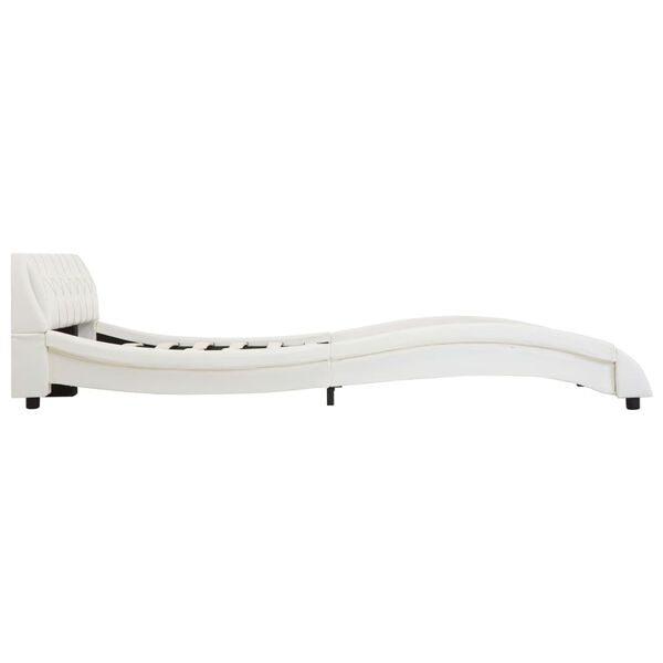 vidaXL Rama ł&oacute;żka, biała, sztuczna sk&oacute;ra, 140 x 200 cm
