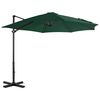 vidaXL Parasol wiszący z aluminiowym słupkiem, 300 cm, zielony