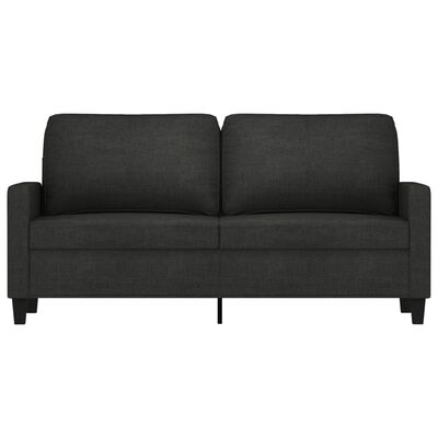 vidaXL Sofa 2-osobowa, czarna, 140 cm, tapicerowana tkaniną