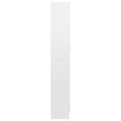 vidaXL Witryna, wysoki połysk, biała, 82,5x30,5x185,5 cm, płyta
