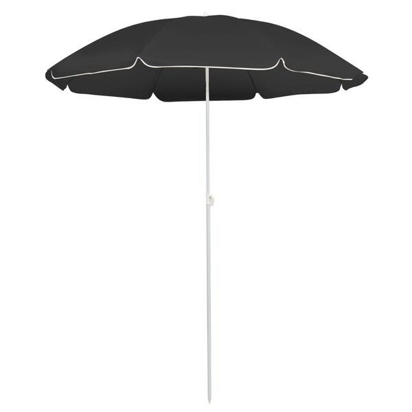 vidaXL Parasol ogrodowy na stalowym słupku, antracytowy, 180 cm