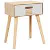 vidaXL Stolik nocny z szufladą, 44 x 30 x 58,5 cm, lite drewno sosnowe