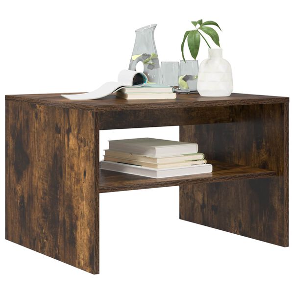 vidaXL Stolik kawowy Dąb wędzony 60 x 50 x 40 cm