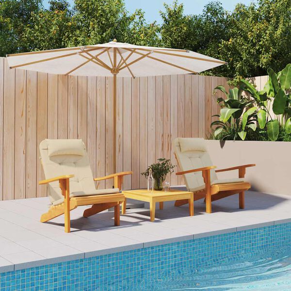 vidaXL Poduszki na krzesła Adirondack, 2 szt., beżowe, tkanina Oxford