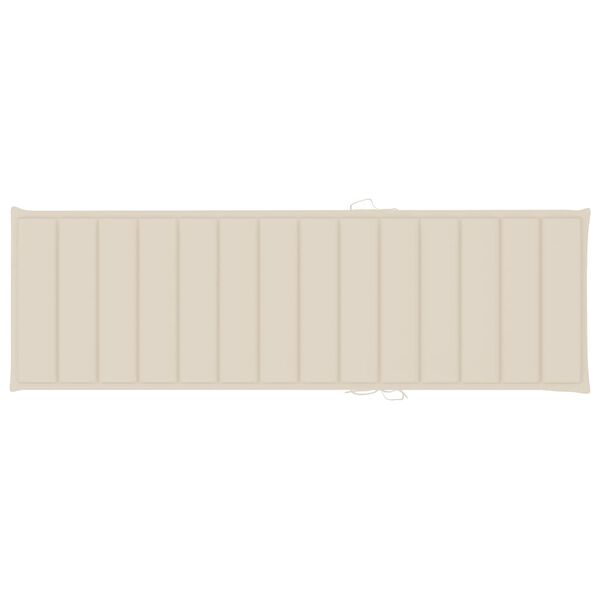 vidaXL Ogrodowy leżak z poduszką, lite drewno akacjowe