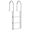 vidaXL Drabinka dokowa 3-stopniowa Srebrny 45 x 11,5 x 134 cm