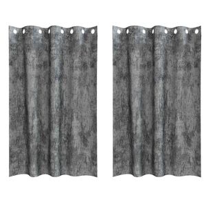vidaXL Zasłony z weluru 2 szt. Szary 175 x 140 cm Aksamit
