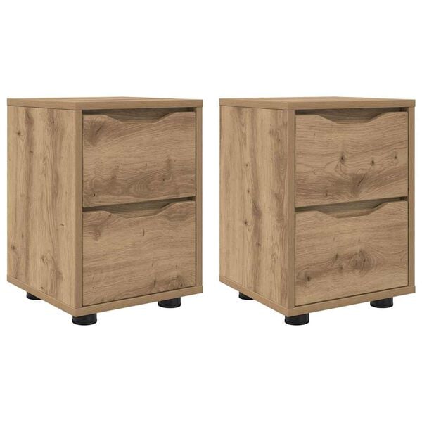 vidaXL Szafki nocne 2 pcs Dąb rzemieślniczy 30,5 x 30 x 43 cm