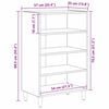 vidaXL Bufet Stare drewno 57 x 35 x 89.5 cm Materiał drewnopochodny