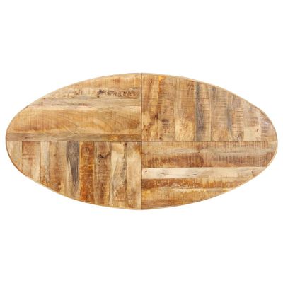 vidaXL Stół jadalniany, owalny, 200x100x75 cm, surowe drewno mango