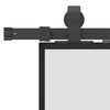 vidaXL Drzwi przesuwne z zestawem okuć czarne 90x205 cm