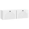 vidaXL Szafka RTV montowana na ścianie Biały wysoki połysk