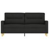 vidaXL Sofa 2-osobowa, czarna, 140 cm, tapicerowana tkaniną