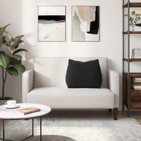 vidaXL Poduszka na plecy Czarny 60 x 20 x 50 cm Tkanina sztruksowa