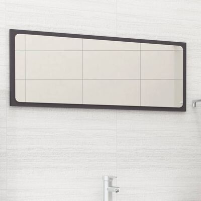 vidaXL Lustro łazienkowe, szare, 90x1,5x37 cm, płyta wiórowa