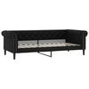 vidaXL Sofa z funkcją spania, czarna, 100x200 cm, obita sztuczną sk&oacute;rą