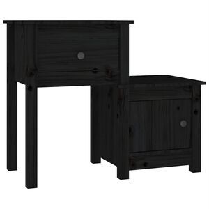 vidaXL Szafka nocna, 79,5x38x65,5 cm, lite drewno sosnowe