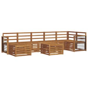 vidaXL Zestawy sof 8 pcs Naturalny Lite Drewno Akacji