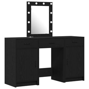 vidaXL Toaletka Czarny 50 x 41 x 135 cm Drewno inżynieryjne