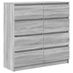 vidaXL Komoda Szara Sonoma 100x35x99 cm Drewno klejone
