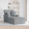 vidaXL Chaise Lounge z Fartuszkiem z poduszką 3 pcs Jasnoszary tkanina
