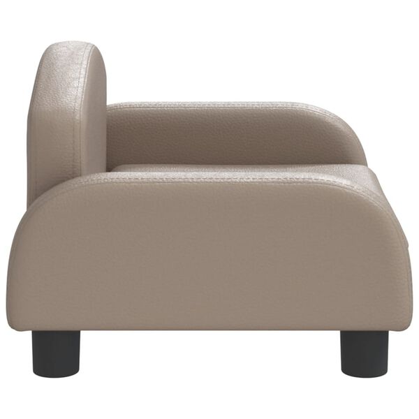 vidaXL Sofa dla dzieci, cappuccino, 50x40x30 cm, sztuczna skóra
