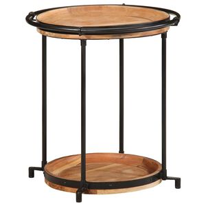 vidaXL Stolik pomocniczy Ø55x60 cm Drewno lite Akacja