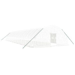 vidaXL Szklarnia ze stalową ramą, biała, 120 m&sup2;, 20x6x2,85 m