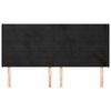 vidaXL Zagł&oacute;wek uszak, czarny, 203x16x118/128 cm, aksamit