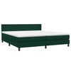 vidaXL Ł&oacute;żko typu Box Spring z materacem Ciemnozielone 180x220 cm