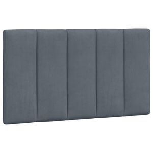 vidaXL Poduszka na wezgłowie, Hanko, ciemnoszara, 80 cm, aksamitna