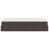 vidaXL Rama ł&oacute;żka otomana z materacem, brązowa, 120x190 cm, tkanina