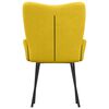 vidaXL Krzesła stołowe, 2 szt., żółte, obite aksamitem