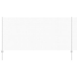 vidaXL Ogrodzenie z słupkiem Srebrny 1,2 x 25 m Stal