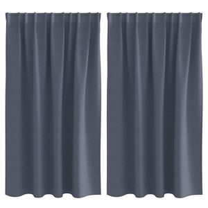 vidaXL Firany blackout z k&oacute;łkami 2 pcs Antracyt 140 x 140 cm Poliester