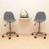 vidaXL Obrotowe krzesła stołowe, 2 szt., jasnoszare, obite tkaniną