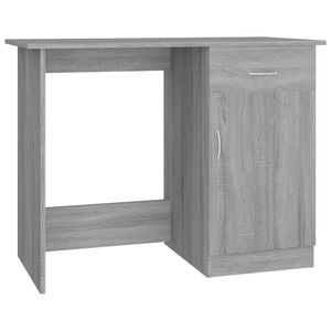 vidaXL Biurko, szary dąb sonoma, 100x50x76 cm, materiał drewnopochodny