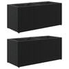 vidaXL Donice ogrodowe z 2 wkładami, 2 szt., czarne, 72x30x32 cm