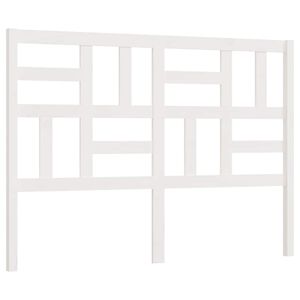 vidaXL Wezgłowie ł&oacute;żka, białe, 126x4x104 cm, lite drewno sosnowe